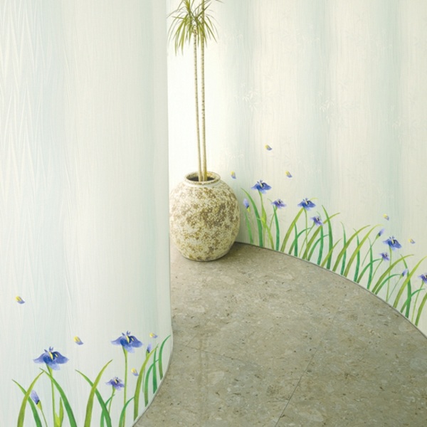 Idéer blommor väggklistermärken cool idé gipsvägg