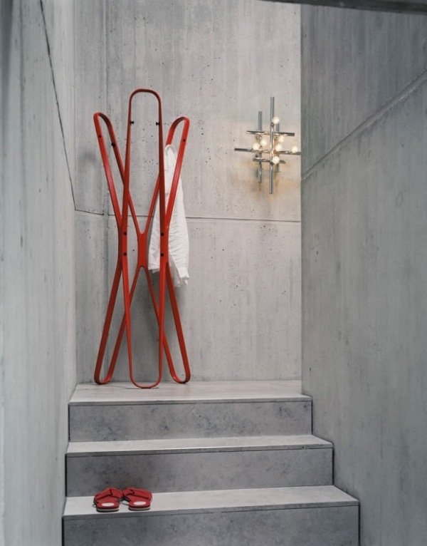 Röd design-modern-garderober vägg Barberaren Osgerby-Classicon