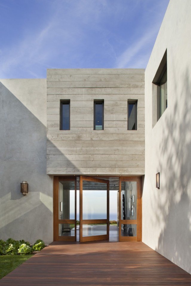 Dubbeldörr-trä-glas-betong-hus modern-CoCo Interiors