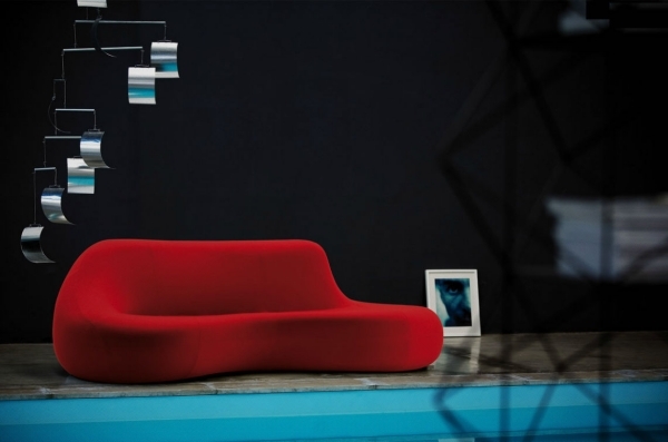 Design soffa modern koochy-röd Karim Rashid-zanotta
