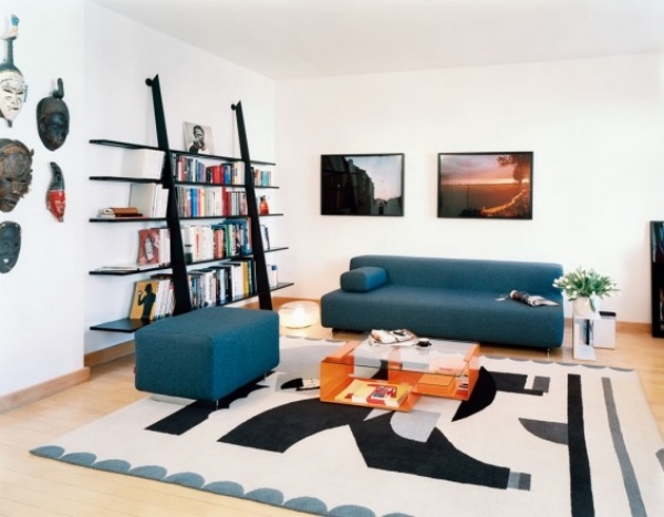 Vardagsrumsdesign möbler blå Classicon-Juno Soffa-Norge säger