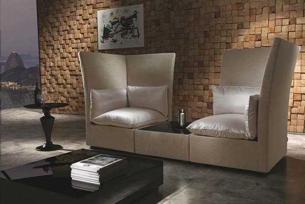 modern designer soffa armstöd soffa Privat Asnaghi Italien