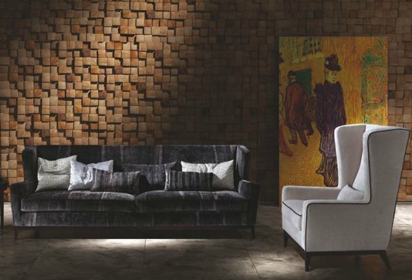 Vardagsrumsmöbler traditionell sofffåtölj vit baltisk-italiensk design