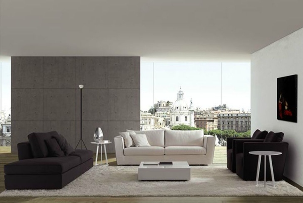Vardagsrumssats vitgrå möbler-möbler italiensk soffa-lambert