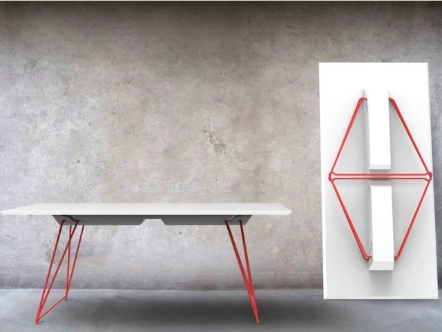 Fällbart bord med metallben-Luci Alexander-Lervik-möbler för att spara plats