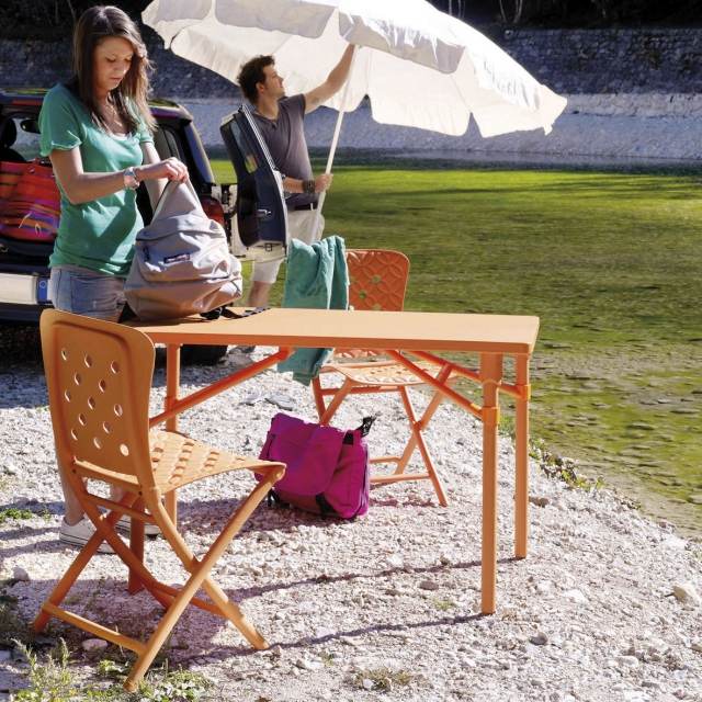 ZIC -bord utomhusfällbara möbler från Italien för utomhus