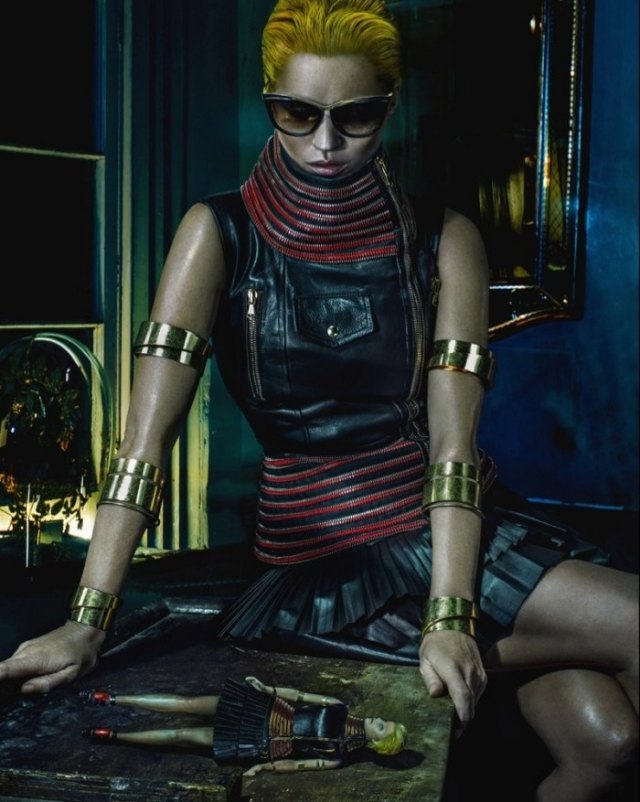 Solglasögon 2014 för kvinnor Kate Moss-Alexander-McQueen-vår-sommar
