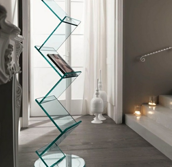 Glas tidningsställ modern design klassiska möbler