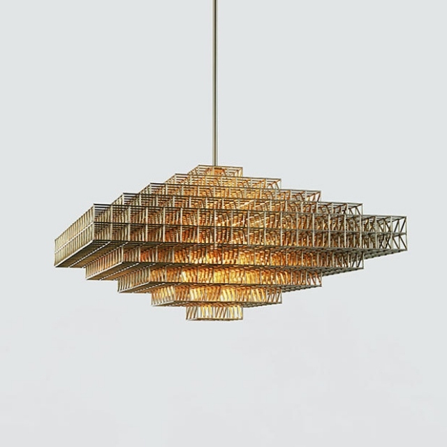 Design-belysning-ovanlig-ljuskrona-Gridlock-Philippe-Malouin-Roll- & amp; -Hill