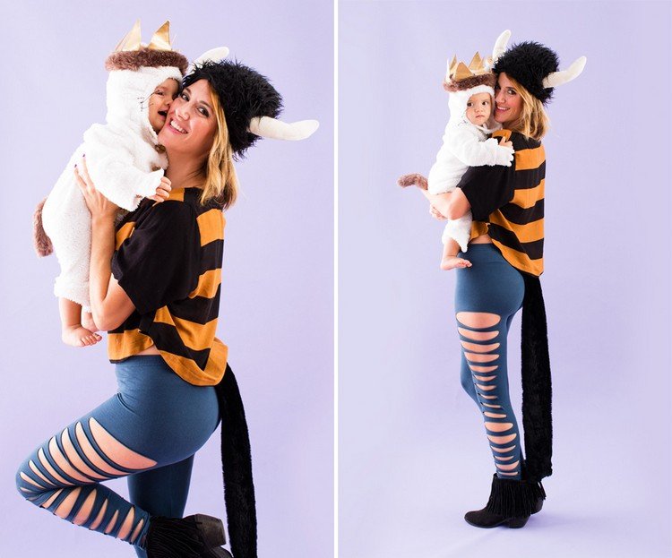 Mamma-baby-karneval-kostymer-katter-idéer-söta
