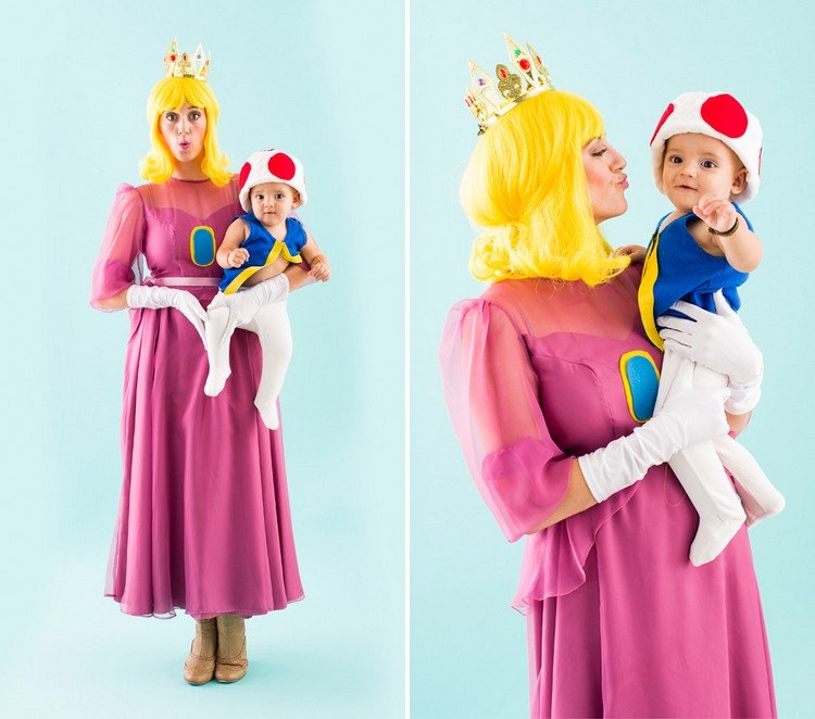 Mamma och bebis-karnevalskostymer-idéer-drottning-prins