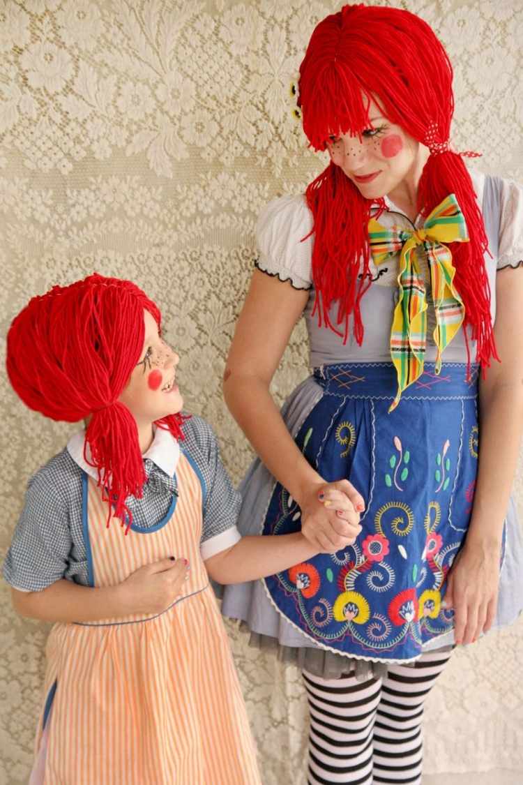 idéer-mamma-baby-karneval-kostymer-barn-flicka-docka-outfit-smink