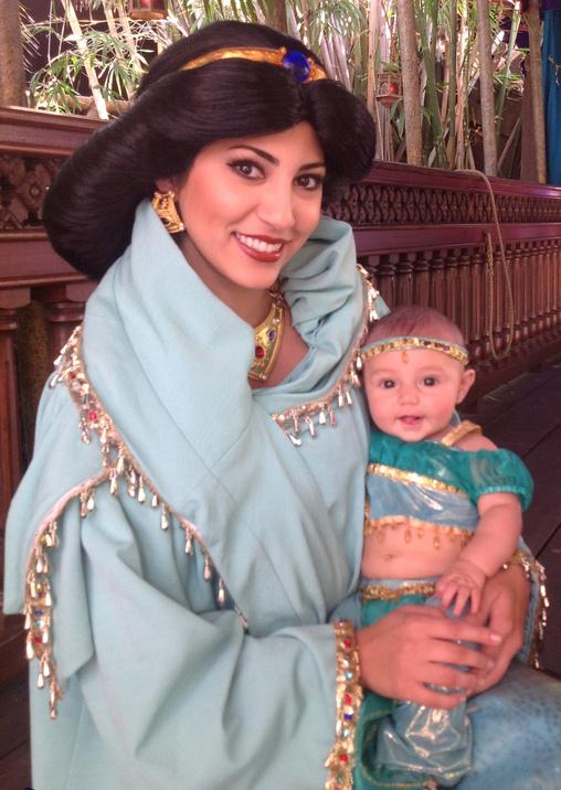 mor baby karneval kostym idé prinsessa jasmin