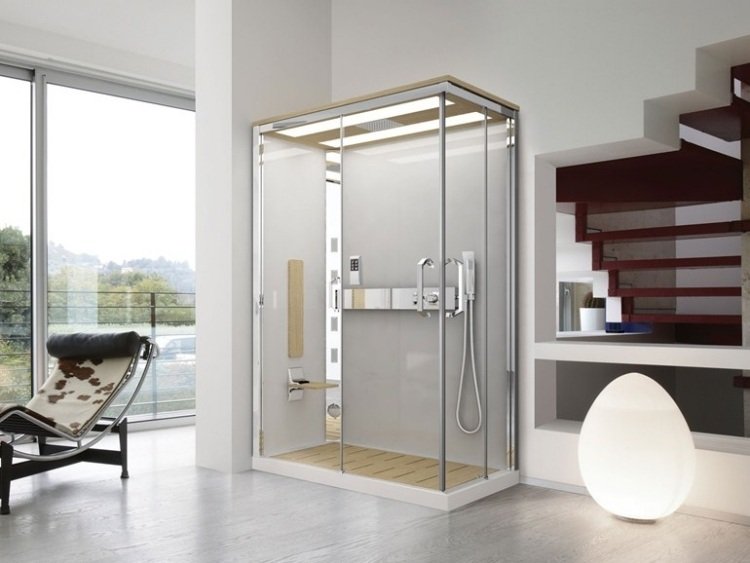 multifunktionell duschkabin-glas-hörn-ingång-NEXIS-A100-NOVELLINI