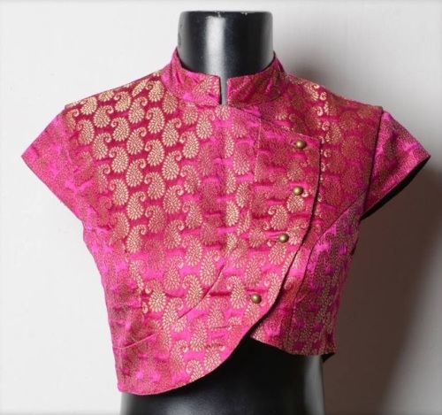 Νυφική ​​μπλούζα με στυλ ροζ μπουφάν