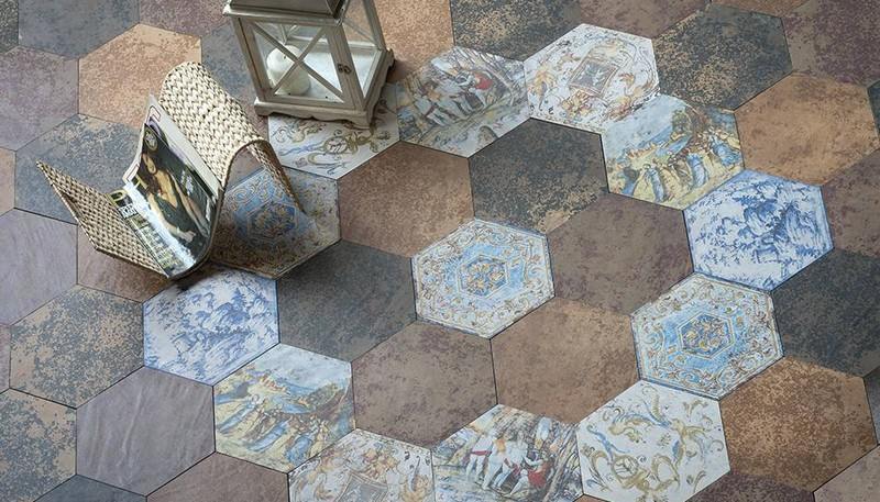 Golvplattor idéer hexagon-lapptäcke-mönster-la-galleria-eco-keramik