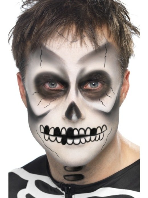 halloween skelett smink män