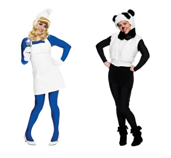 Hatt smurfette kostym damer karneval idéer panda kostym