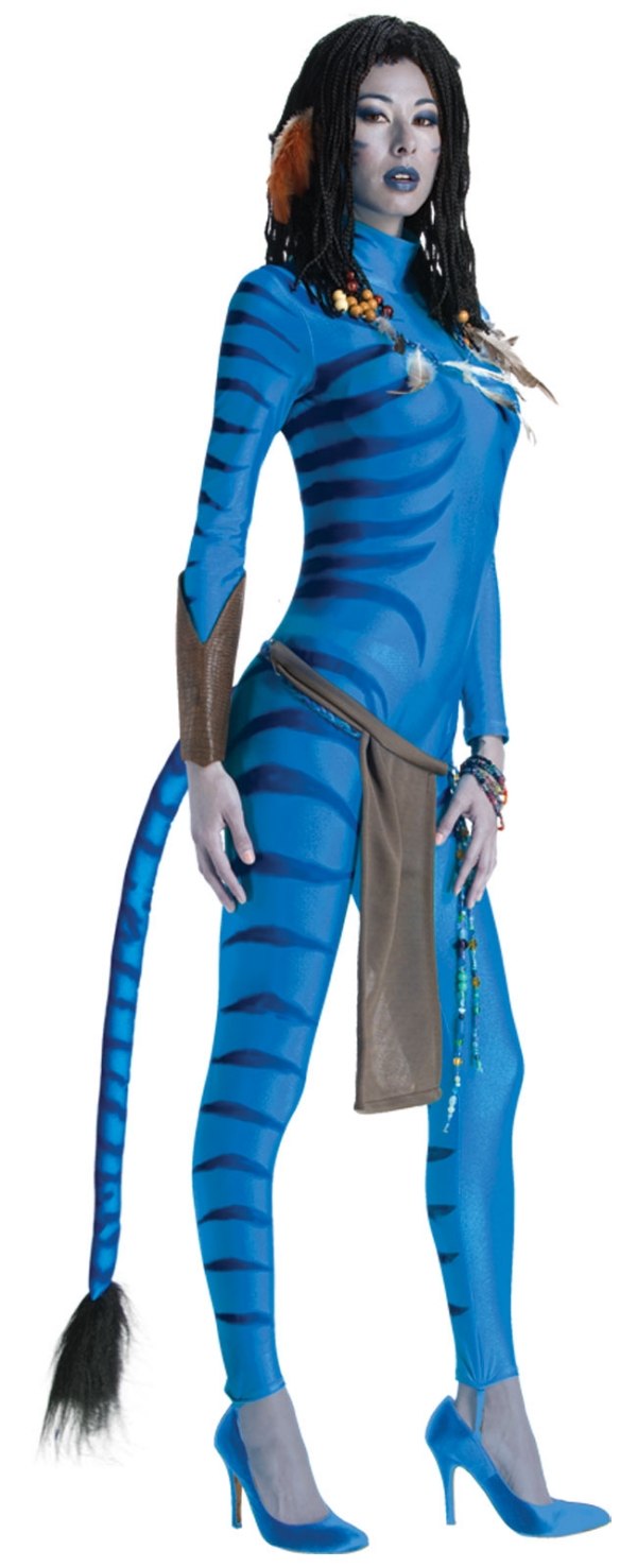 Avatar kostymer-kvinna karneval-sexig Neytiri-ansikte smink