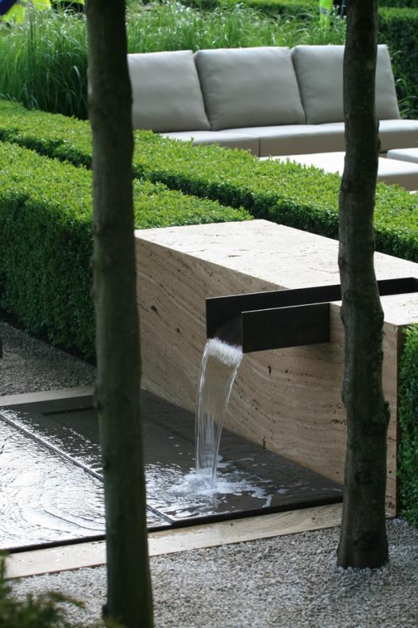 vatten funktioner i trädgården designidéer säkrar enkel design