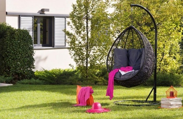 hängande stol design moderna korgträdgård idéer slappna av möbler