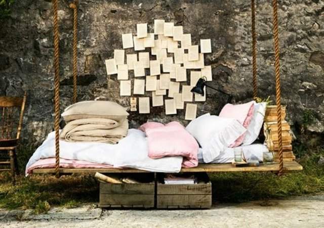 gungbäddsdesign modern från träpallar idéer för återvinning