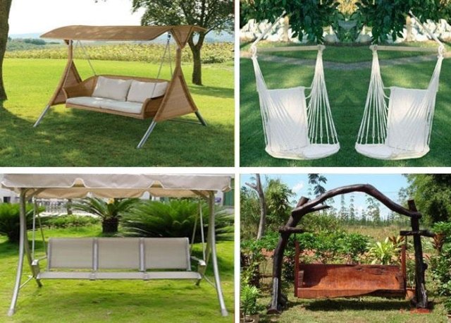 trädgård swing swing säng material modern design