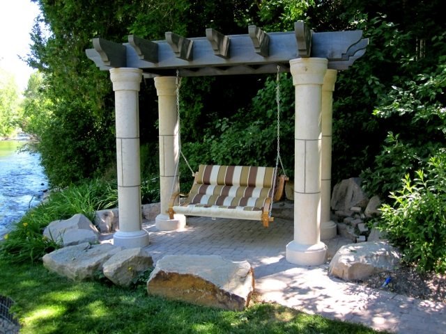 Trädgårdsmöbler Relax swing pergola Pillar gungfåtölj