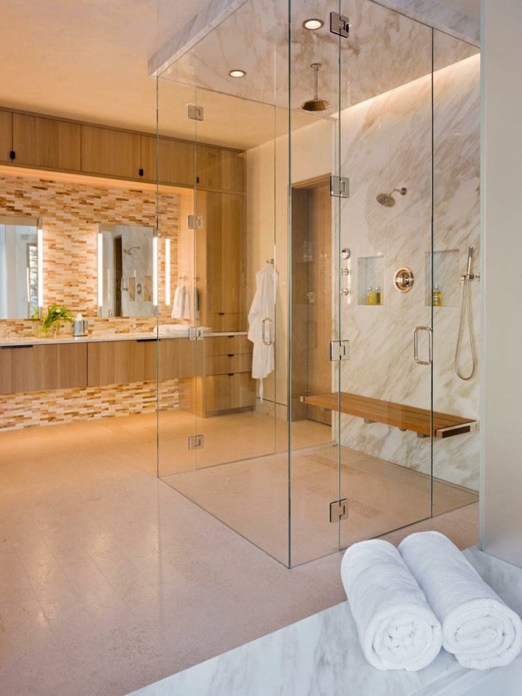 levande idéer för badrum varm atmosfär-dusch-glas-marmor