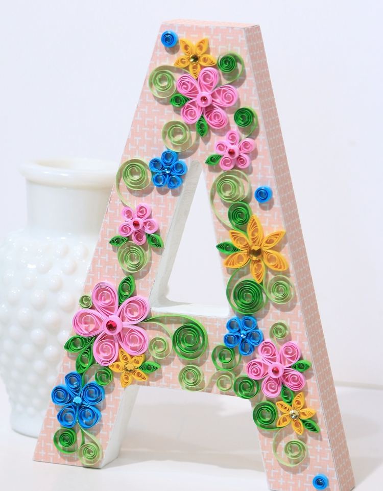 Craft idéer papper brev dekorera blommor mönster färgglada hobby
