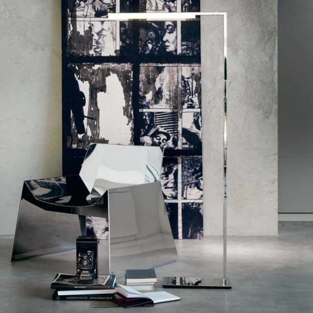 Idéer för att läsa hörndesign-idéer-metall stol-golvlampa minimalistisk design