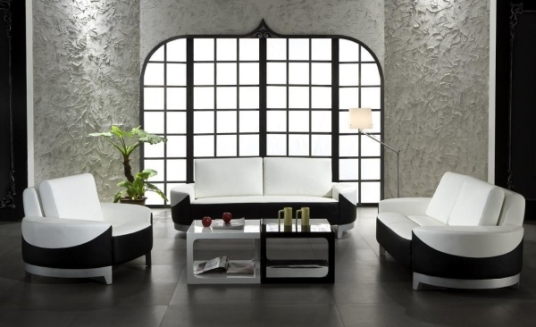 elegant-modernt-svart-vitt-vardagsrumsidéer