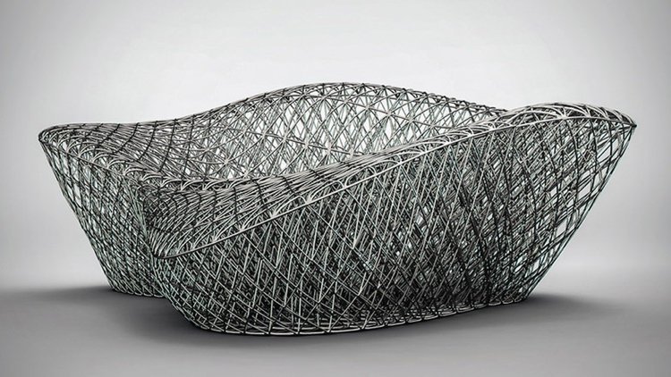 3D-utskrift -möbler-design-gitter-struktur-soffa