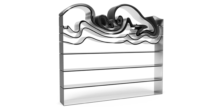 3d-utskrift-möbler-design-bokhylla-vågform-svart