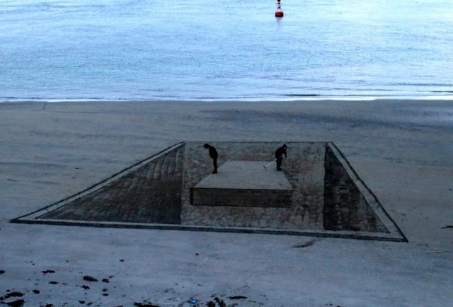 optiska effekter-strand-konst-3d-sand