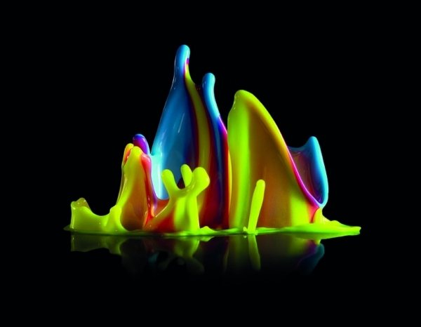 Slowmotion Camera Design Sculpture Color Drops Canon