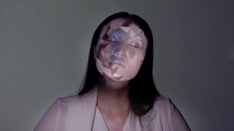 3D -projektion kartläggning ansikte facetterad