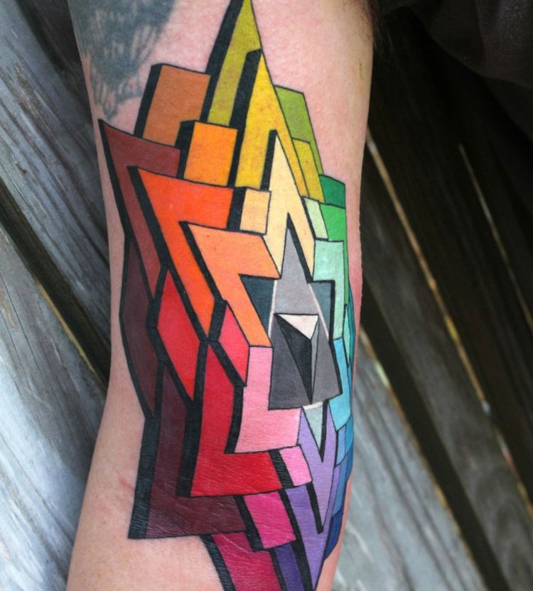 3d-tatuering-färgglada-färger-stjärna-abstrakt-geometriska