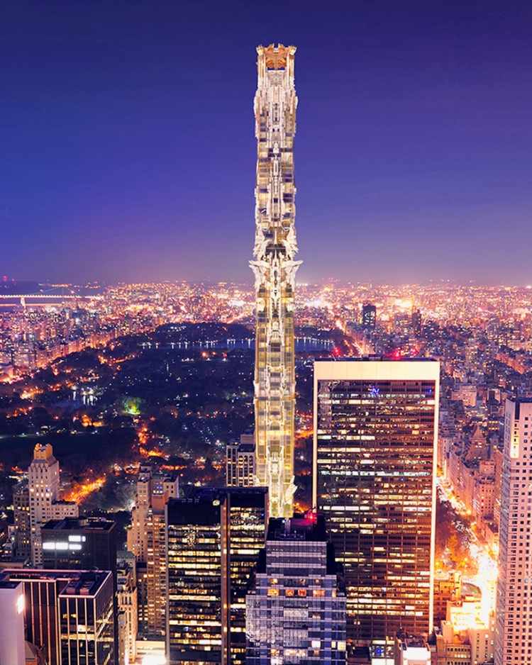 3d-visualisering-koncept-skyskrapa-manhattan-new-york-kvällsbelysning-utsikt-stad