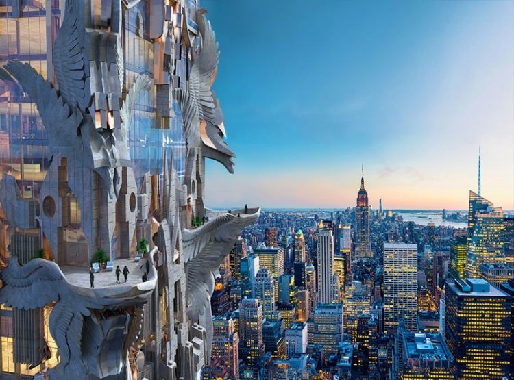 3D-visualisering -begrepp-skyskrapa-manhattan-new-york-outlook-skulptural