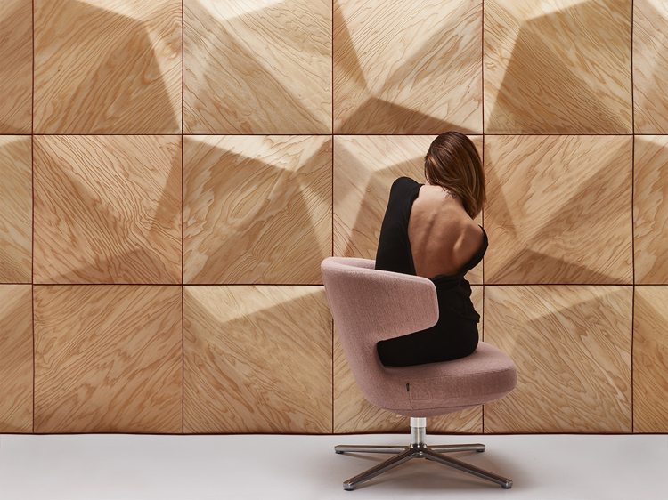 3d väggpaneler väggbeklädnad trä geometriska abstrakt handgjorda