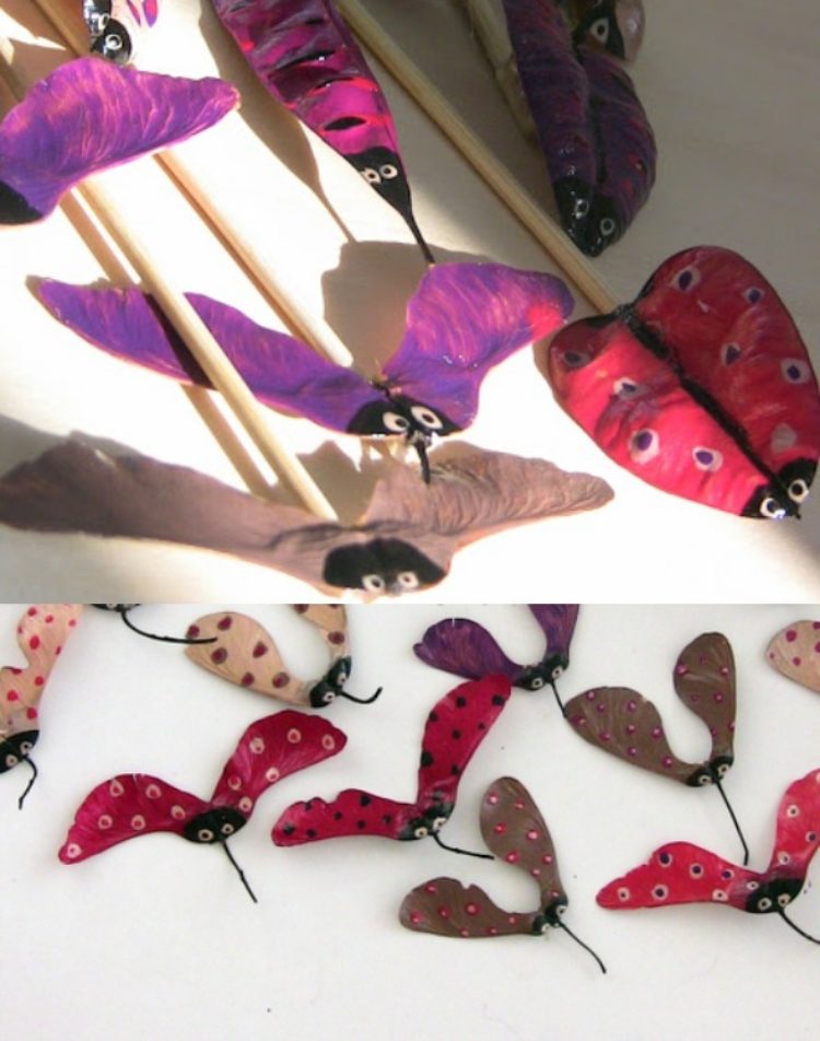 hantverksinstruktioner-höst-barn-insekter-tinker-fjärilar-röda-violettfärgade ögon