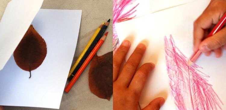 hantverk-instruktioner-höst-barn-tinker-måla-papper-höst-bladfärgade pennor