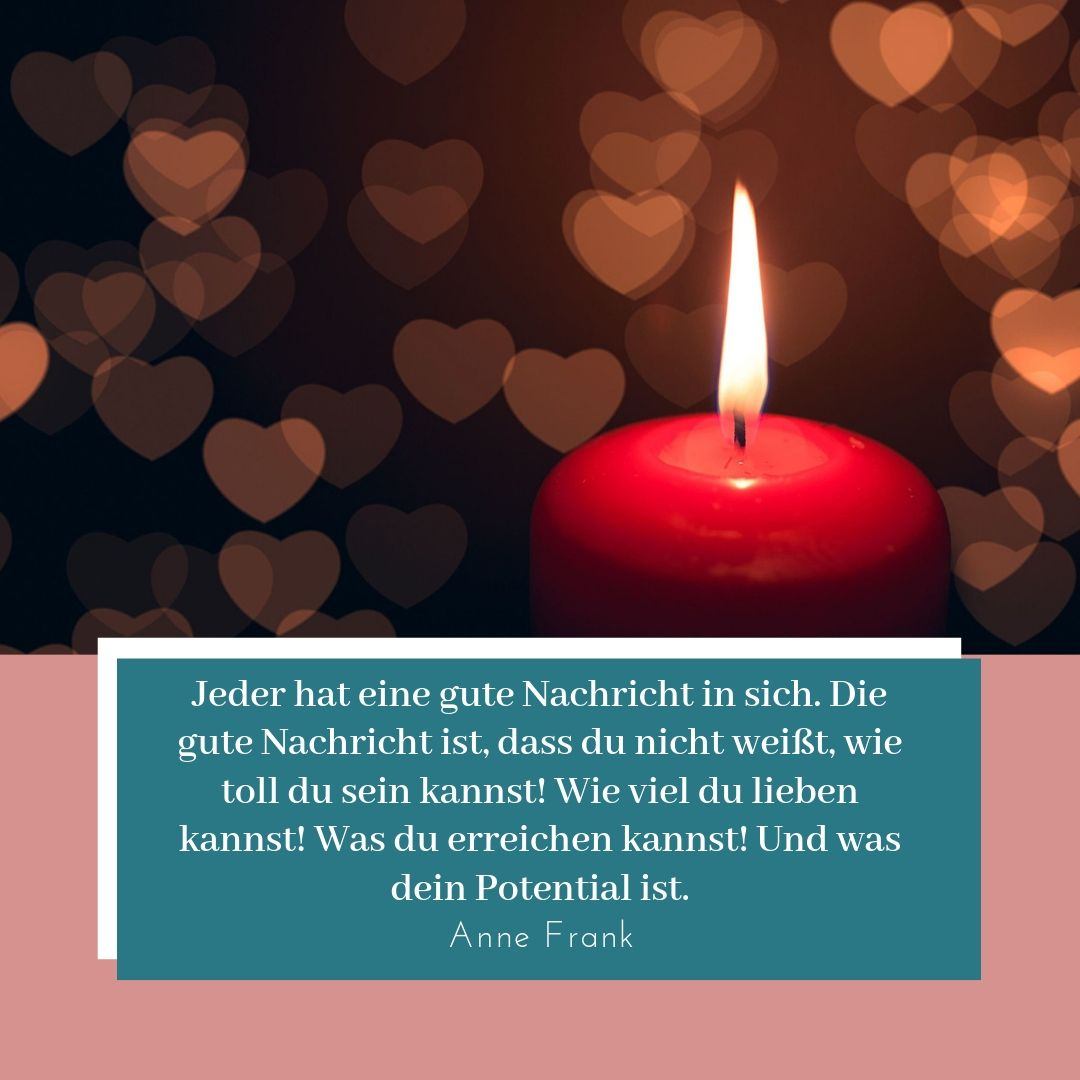 Anne Frank -citat som en uppmuntran för en kär person