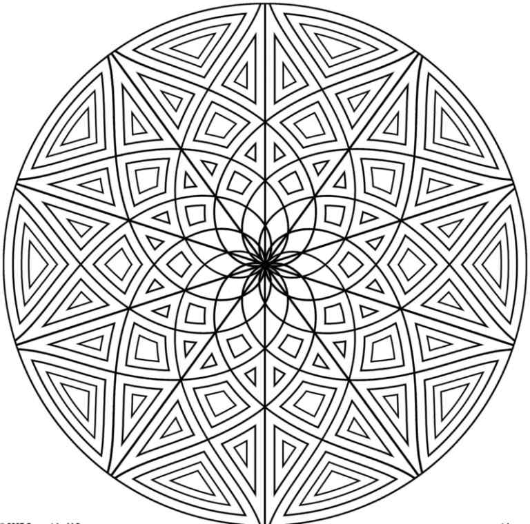 Mallar mandala trianglar stjärna centrum cirkel form