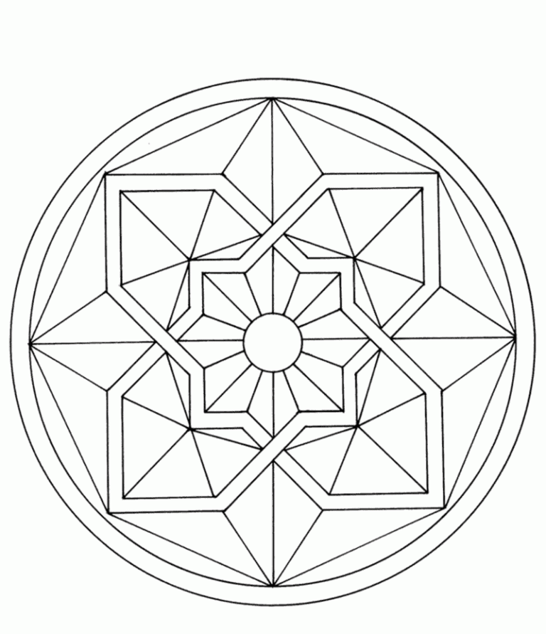 mandala mall stjärna enkel bild geometrisk cirkel centrum