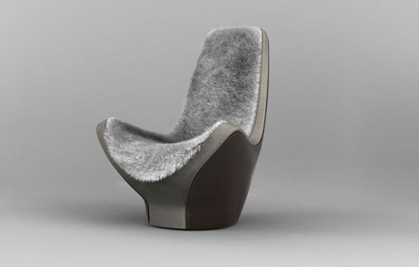 Lounge stol design päls täcke pälsöverdrag
