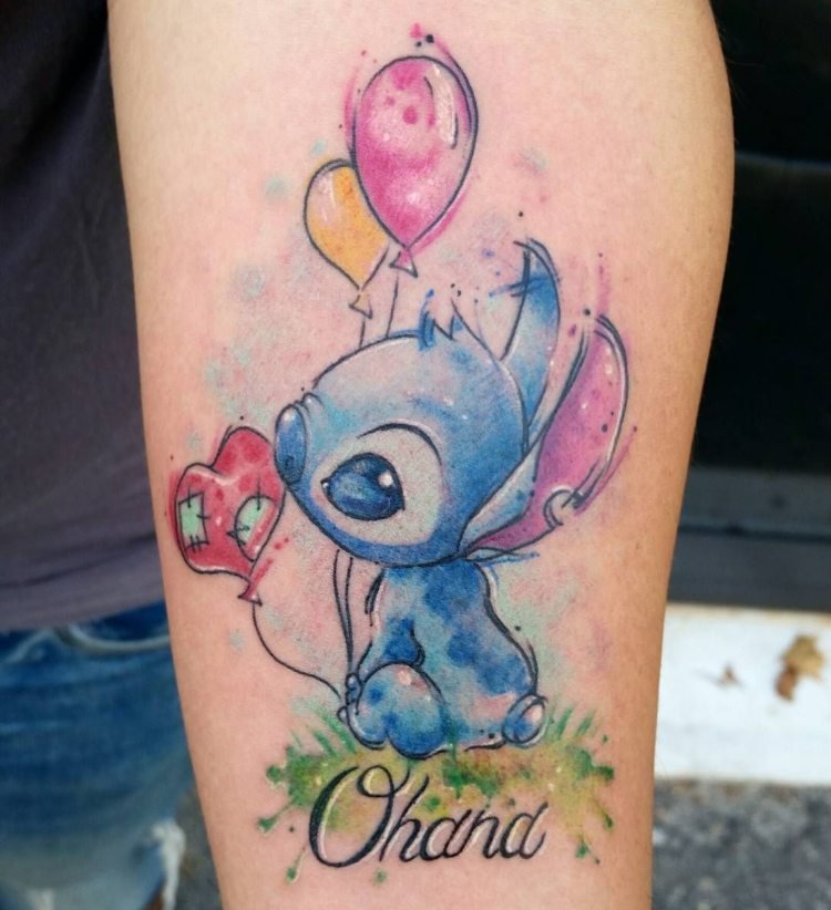 Ohana tatueringsstygnsballonger hjärta