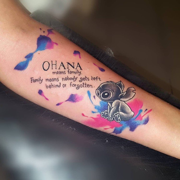 ohana tatuering motto liv familj