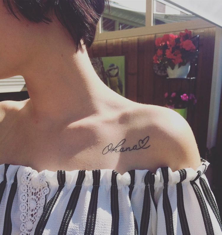 ohana tatueringsmotiv hjärta svart
